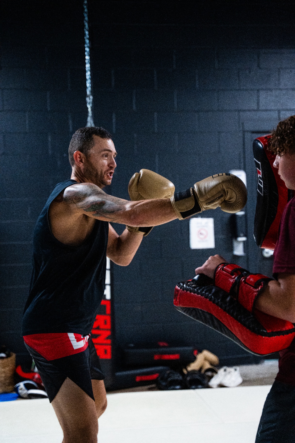 Adult kickboxing class